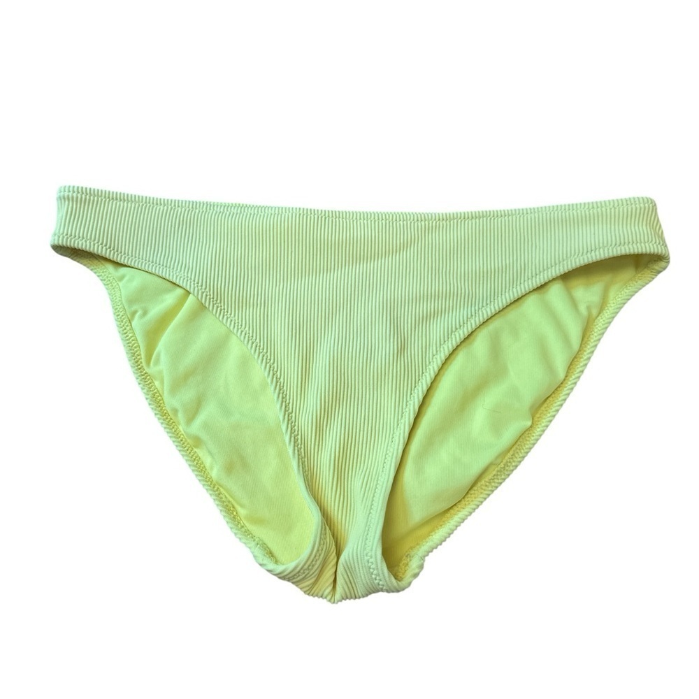 Aerie Swim Bikini Bottoms ribbed yellow women’s size Small